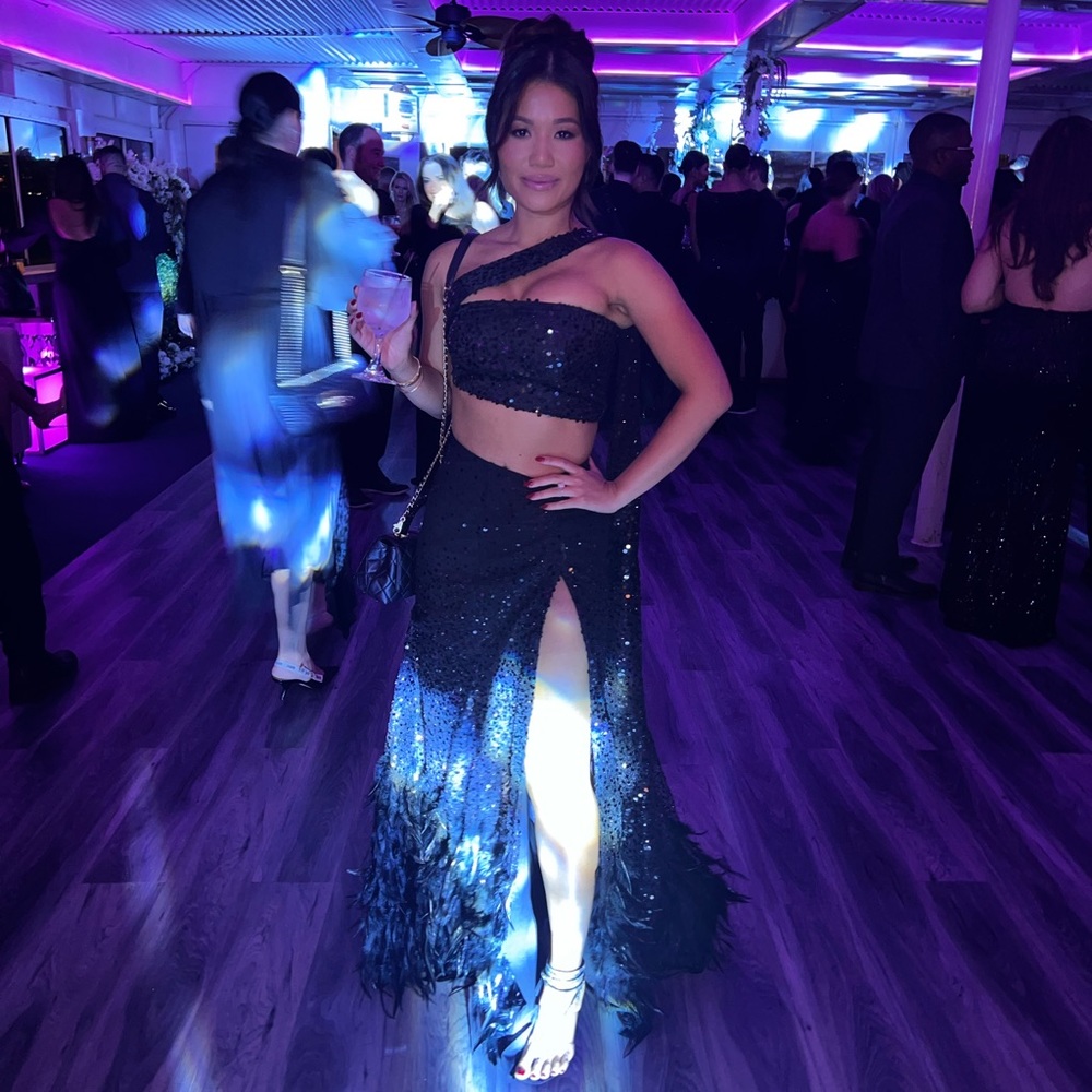 Alamour the label black sequins dress